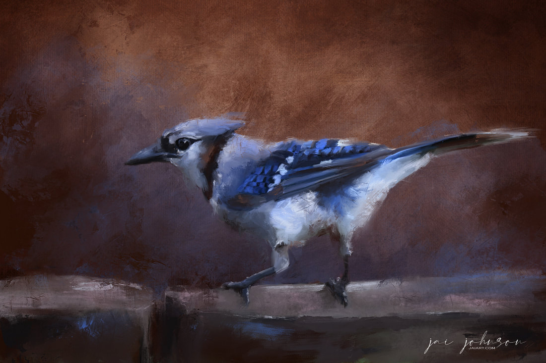 Blue Jay Bird Painting