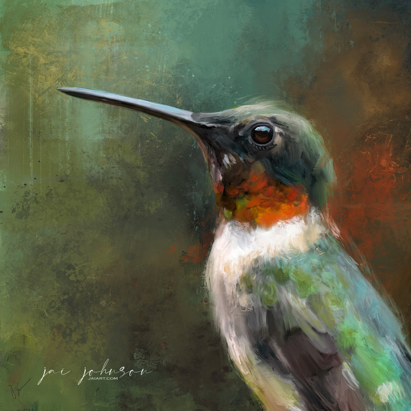 Regal Hummingbird Painting